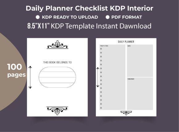 Download Daily Planner KDP Interior Printable - Premium Bundle