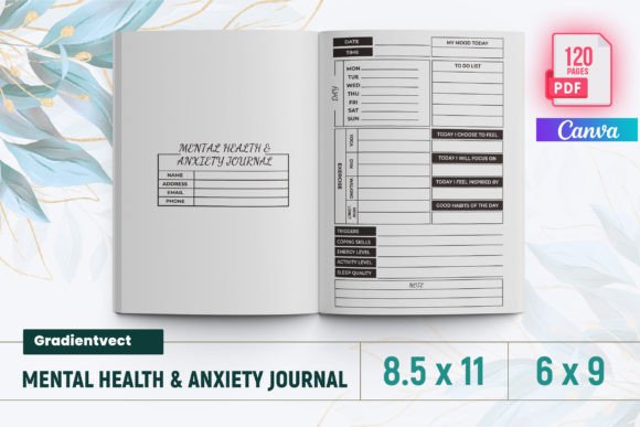 Download (KDP) Mental Health &amp; Anxiety Journal - Mental health Collection