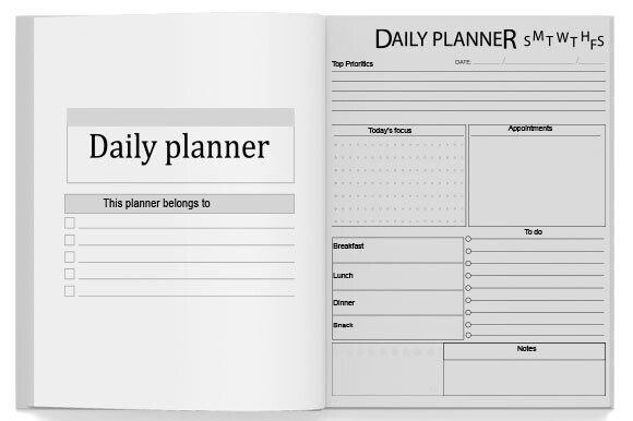Download Daily Planner KDP Interior Printable - Premium Bundle
